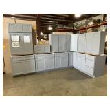 14Pc 36' Pacific Gray Kitchen Set