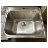 25' x 22' Single Bowl Sink in Stainless Steel x 2