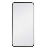 18" x 36" Metal Frame Wall Mirror in Black