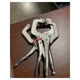11" Locking C-Clamp Locking Pliers x 4Pcs