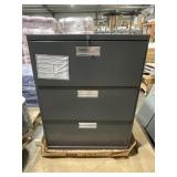 30"W 3-Tier Lateral File Cabinet in Dark Gray