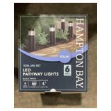 6Pk Solar LED Pathway Lights in Black