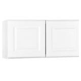 30"W Beveled Wall Cabinet in White