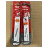 Miwaukee 5 Pc. 6" 14T Reciprocating Saw Blades x2