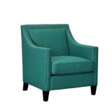 Aqua/Teal Chair W/Chrome Nails Heirloom