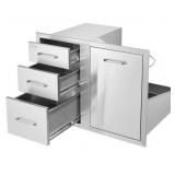 30"W Outdoor Kitchen Door Drawer Combo