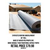 Synthetic Roofing Underlayment.