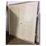 72" x 80" RH 2-Panel Arch-Top MDF French Door