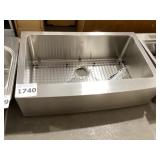 33" x 21" Farmhouse Sink in Stainless Steel