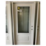 36" x 80" LH Fiberglass MV Deco Exterior Door