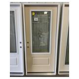 36" x 80" RH Fiberglass MV Deco Glass Ext. Door