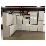 15Pc 42" Stone Harbor Gray Kitchen Set