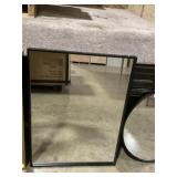Black Trimmed Wall Mount Mirror
