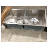 35" x 18" Undermount Double Bowl Sink