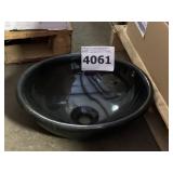 15"L Black Vessel Sink