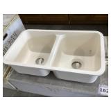31" x 18" Undermount Composite Dbl Bowl Sink