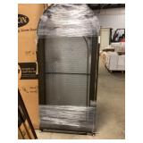 36" x 80" Arch-Top Storm Door in Brown w Screen
