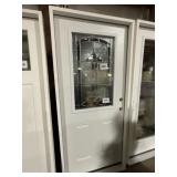 36" x 80" LH 1/2 View Fiberglass Exterior Door