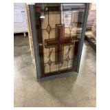 32" x 20" Deco Glass Insert with Gray Frame
