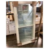 White Vinyl Double Hung Window x 2