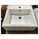 17" x 17" Wall Mount Ceramic Sink in White