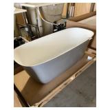 Acquabella Gray/White Freestanding Bathtub