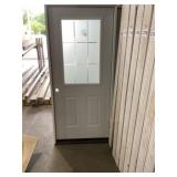 36" x 80" RH Steel 1/2 View Exterior Door