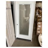 36" x 80" RH Steel FV Exterior W/ Etched Glass