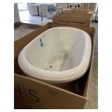 72" x 40" Freestanding Composite Bathtub