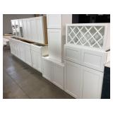 14Pc Cabinet/Gallery Set in White