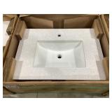 31" x 22" Single Sink Vanity Top in White Granite