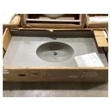 49" x 22" Single Sink Vanity Top in Gray Granite