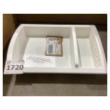 Swan Recessed Shelf in White