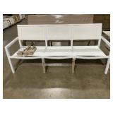 78"L Outdoor Naples Sling Sofa in White