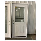36" x 80" RH Steel HV Frosted Exterior Door