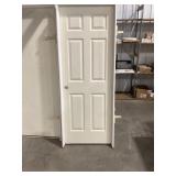 30" x 80" RH Primed MDF 6-Panel Interior Door