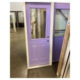 30" x 80" LH Steel 1/2 View Exterior Door-Purple
