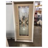 36" x 80" RH Full-View Exterior Door w Deco Glass