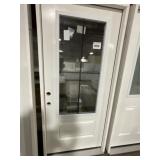36" x 80" RH Fiberglass Exterior Door in White
