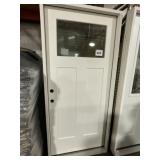 36" x 80" RH 2-Panel FG Exterior Door in White