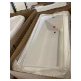 66" x 33" Fiberglass Drop-In Bathtub in White