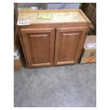 27" x 12" Wall Cabinet in Oak Honey Finish