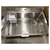 27" Drop-in Stainless Steel Sink W Accessories