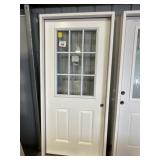 36" x 80" LH Fiberglass HV 9-Lite Exterior Door