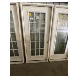 36" x 80: LH Fiberglass FV 15-Lite Exterior Door