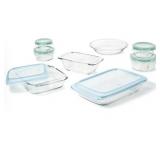 14Pc Glass Bake, Serve, and Store Set