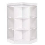 RTA 6-Cubby 3-Shelf Corner Cabinet in White
