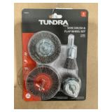 Tundra 4 Pc. Wire Brush & Flap Wheel Set