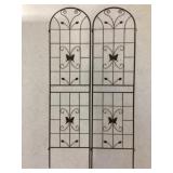 87'H 2-Pack Metal Garden Trellis in Black