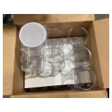 Case Of Large Cube Plastic Jar W/ Lid